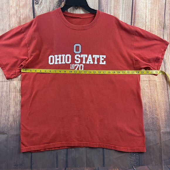 Ohio State Buckeyes T Shirt Mens Size XL Red Vintage 1870 Scarlet Short Sleeve - Picture 3 of 9